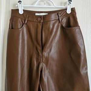 Oak and Fort faux leather pants